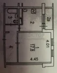 1-комнатная квартира, 38.4 м² - фото 57