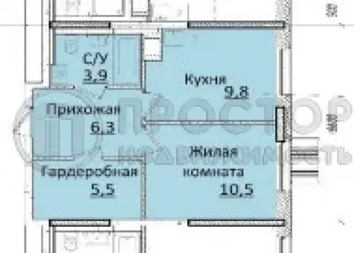 1-комнатная квартира, 36 м² - фото 5