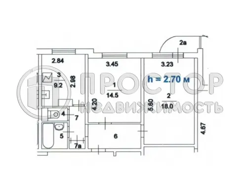 2-комнатная квартира, 53.8 м² - фото 16