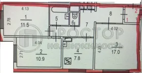 3-комнатная квартира, 61.1 м² - фото 27