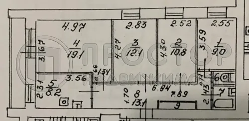 4-комнатная квартира, 76.7 м² - фото 14