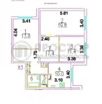 3-комнатная квартира, 77.4 м² - фото 33