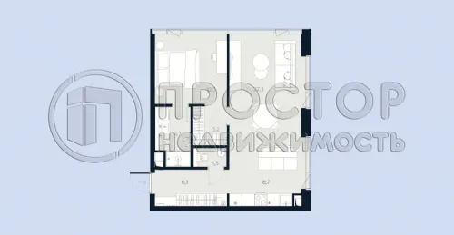 2-комнатная квартира, 58.8 м² - фото 12