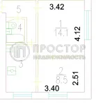 2-комнатная квартира, 37.3 м² - фото 21