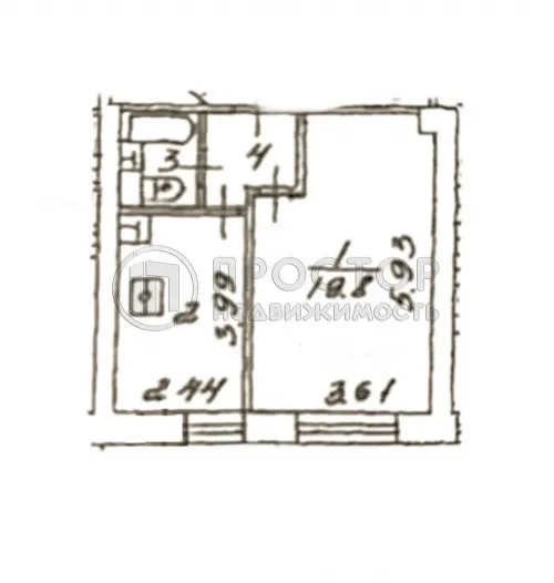 1-комнатная квартира, 35 м² - фото 10