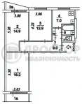 Комната, 14.8 м² - фото 15