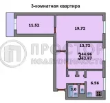 3-комнатная квартира, 63 м² - фото 41