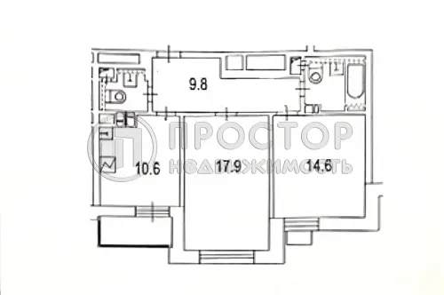 2-комнатная квартира, 60.3 м² - фото 21