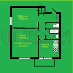 2-комнатная квартира, 38.2 м² - фото 29