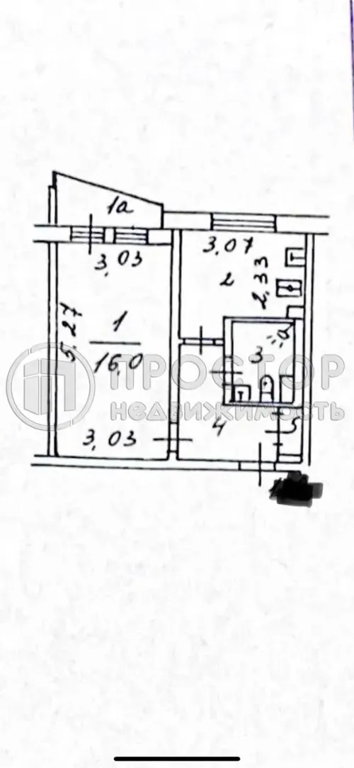 1-комнатная квартира, 31.9 м² - фото 20