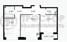 2-комнатная квартира, 59 м² - фото 89