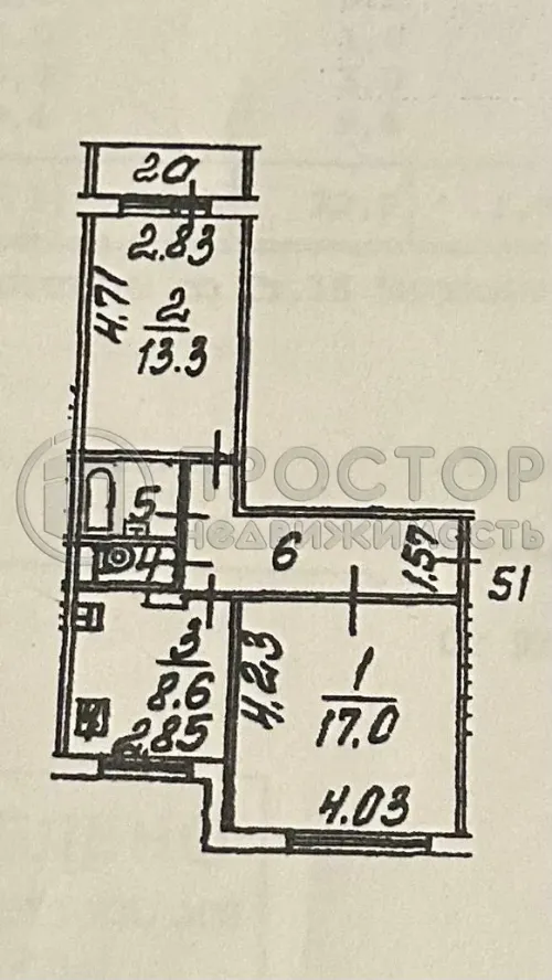 2-комнатная квартира, 52 м² - фото 13