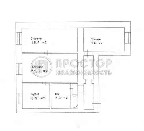 3-комнатная квартира, 79.4 м² - фото 21