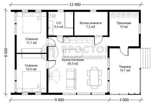 Дом, 100 м² - фото 28