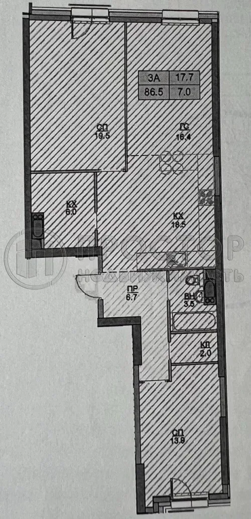 3-комнатная квартира, 86.5 м² - фото 20