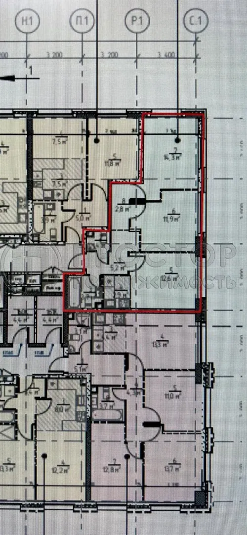 2-комнатная квартира, 54.8 м² - фото 12