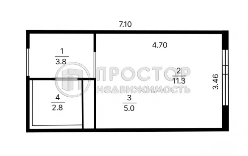 Студия, 22.9 м² - фото 11