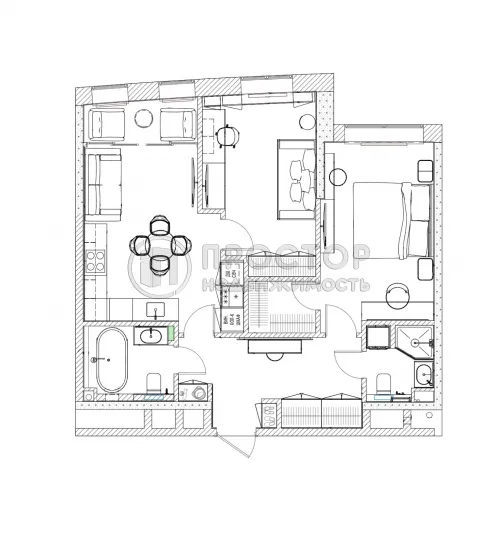 3-комнатная квартира, 71.6 м² - фото 43