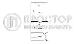 1-комнатная квартира, 44.5 м² - фото 23