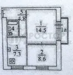 2-комнатная квартира, 37.6 м² - фото 45