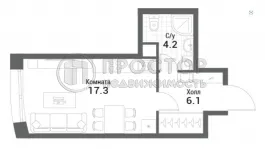 Студия, 27.6 м² - фото 15