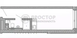 Студия, 18.7 м² - фото 17