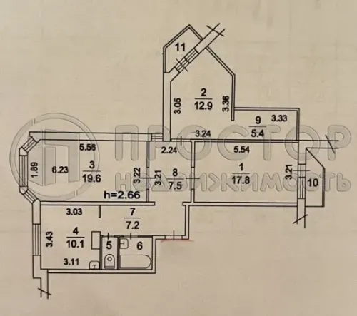 3-комнатная квартира, 80.5 м² - фото 13