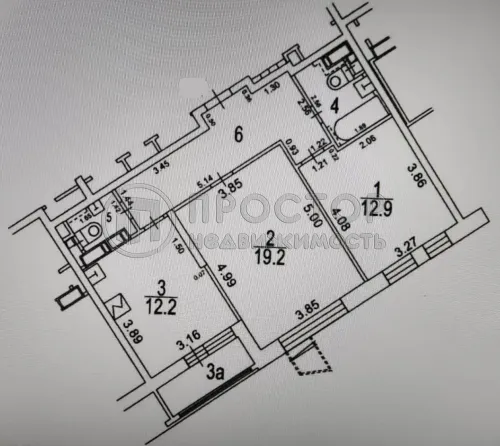 2-комнатная квартира, 61.6 м.кв.