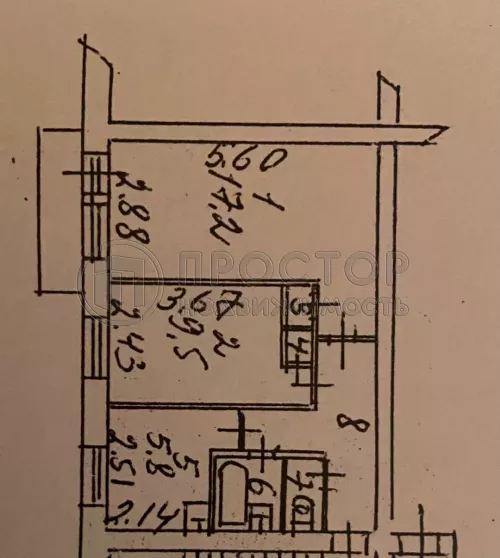 2-комнатная квартира, 42.6 м² - фото 3