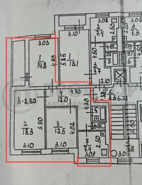 3-комнатная квартира, 68.5 м² - фото 25