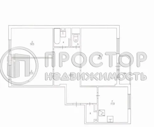 3-комнатная квартира, 84.9 м² - фото 6