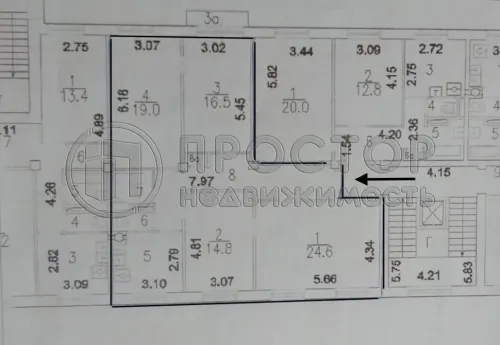 Комната, 24.6 м² - фото 23