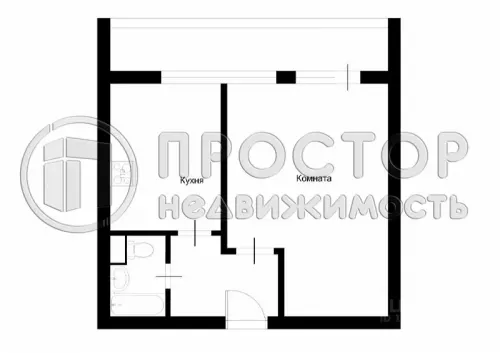 1-комнатная квартира, 33.1 м² - фото 13