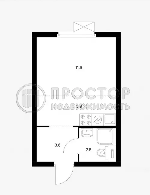 Студия, 23.6 м² - фото 4