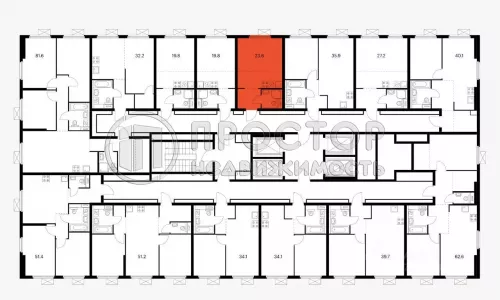 Студия, 23.6 м² - фото 2