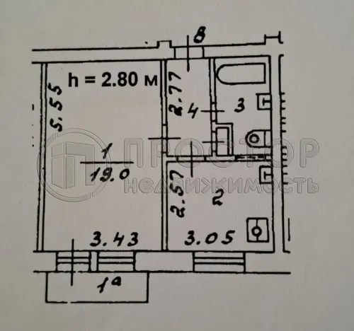 1-комнатная квартира, 34.9 м² - фото 11