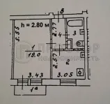 1-комнатная квартира, 34.9 м² - фото 21