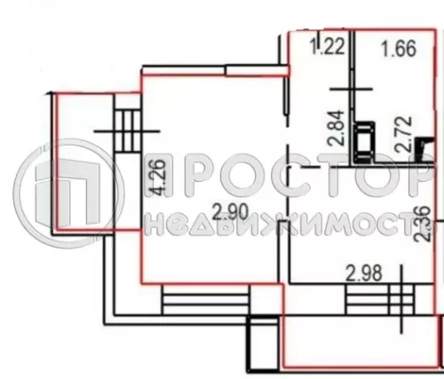 1-комнатная квартира, 29.6 м² - фото 31