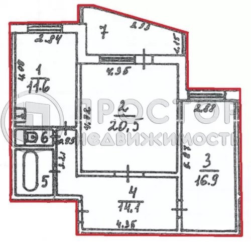 2-комнатная квартира, 68.1 м² - фото 25