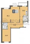 2-комнатная квартира, 84 м² - фото 62