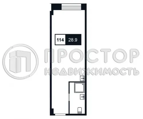 Студия, 28.9 м² - фото 6