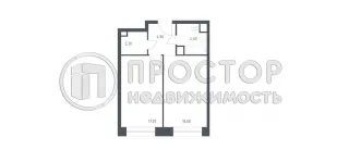 2-комнатная квартира, 54.8 м² - фото 15