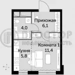 Студия, 27.3 м² - фото 17