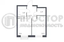 1-комнатная квартира, 30.4 м² - фото 5