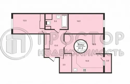 3-комнатная квартира, 81 м² - фото 51