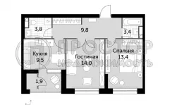 2-комнатная квартира, 58.2 м² - фото 5