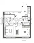 2-комнатная квартира, 37.6 м² - фото 7