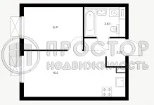 1-комнатная квартира, 32.46 м² - фото 5