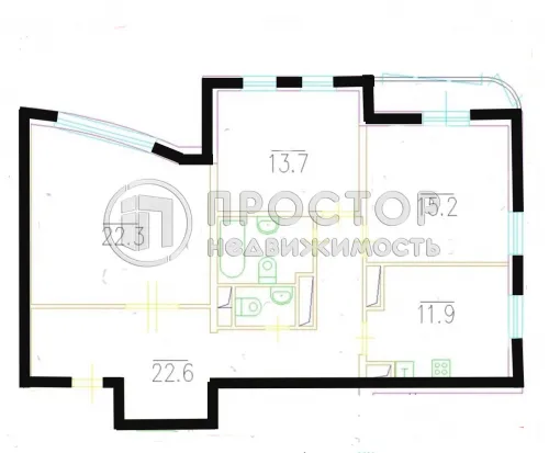 3-комнатная квартира, 92.3 м² - фото 15